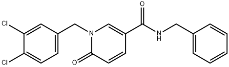 N-BENZYL-1-(3,4-DICHLOROBENZYL)-6-OXO-1,6-DIHYDRO-3-PYRIDINECARBOXAMIDE Structure