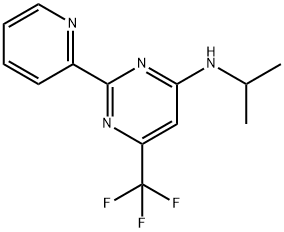 N-ISOPROPYL-2-(2-PYRIDINYL)-6-(TRIFLUOROMETHYL)-4-PYRIMIDINAMINE Struktur