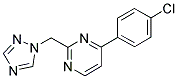 4-(4-CHLOROPHENYL)-2-(1H-1,2,4-TRIAZOL-1-YLMETHYL)PYRIMIDINE Struktur