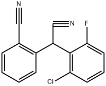 2-[(2-CHLORO-6-FLUOROPHENYL)(CYANO)METHYL]BENZENECARBONITRILE Struktur