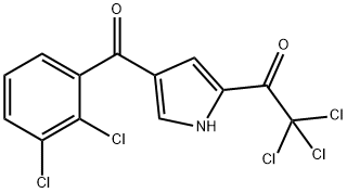 2,2,2-TRICHLORO-1-[4-(2,3-DICHLOROBENZOYL)-1H-PYRROL-2-YL]-1-ETHANONE Struktur