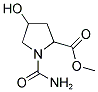 1-CARBAMOYL-4-HYDROXY-PYRROLIDINE-2-CARBOXYLIC ACID METHYL ESTER Struktur