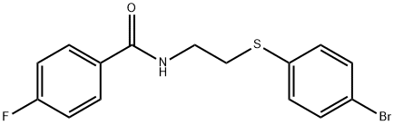 N-(2-[(4-BROMOPHENYL)SULFANYL]ETHYL)-4-FLUOROBENZENECARBOXAMIDE Struktur