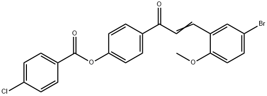 4-[3-(5-BROMO-2-METHOXYPHENYL)ACRYLOYL]PHENYL 4-CHLOROBENZENECARBOXYLATE Struktur