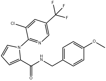 1-[3-CHLORO-5-(TRIFLUOROMETHYL)-2-PYRIDINYL]-N-(4-METHOXYBENZYL)-1H-PYRROLE-2-CARBOXAMIDE Struktur