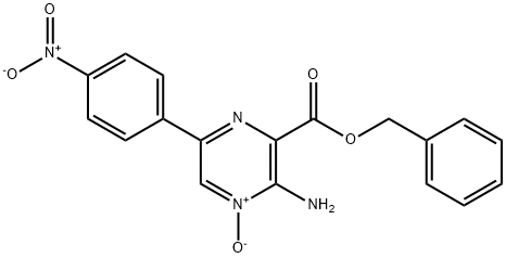 2-AMINO-3-BENZYLOXYCARBONYL-5-(4-NITROPHENYL)PYRAZINE-1-OXIDE Struktur