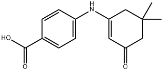 4-((5,5-DIMETHYL-3-OXOCYCLOHEX-1-ENYL)AMINO)BENZOIC ACID Struktur