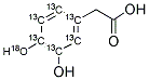 3,4-DIHYDROXYPHENYLACETIC ACID (RING-13C6, 4-HYDROXY-18O) Struktur