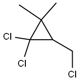 1,1-DICHLORO-3-(CHLOROMETHYL)-2,2-DIMETHYLCYCLOPROPANE Struktur