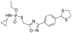 5-[(ETHOXY CYCLOPROPYLAMINOPHOSPHONYL)THIOMETHYL]-3-[4-(1,3-DITHIOLAN-2-YL)PHENYL]-1,2,4-OXADIAZOLE Struktur