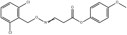 4-METHOXYPHENYL 3-([(2,6-DICHLOROBENZYL)OXY]IMINO)PROPANOATE Struktur