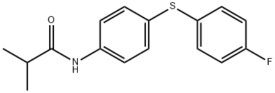 N-(4-[(4-FLUOROPHENYL)SULFANYL]PHENYL)-2-METHYLPROPANAMIDE Struktur