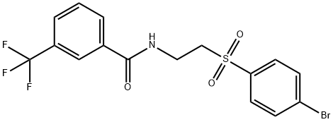 N-(2-[(4-BROMOPHENYL)SULFONYL]ETHYL)-3-(TRIFLUOROMETHYL)BENZENECARBOXAMIDE Struktur