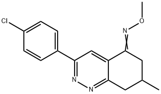 AZA(3-(4-CHLOROPHENYL)-7-METHYL(6,7,8-TRIHYDROCINNOLIN-5-YLIDENE))METHOXYMETHANE Struktur