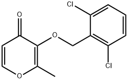 3-[(2,6-DICHLOROBENZYL)OXY]-2-METHYL-4H-PYRAN-4-ONE Struktur