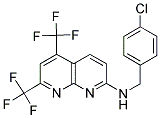 N-(4-CHLOROBENZYL)-5,7-BIS(TRIFLUOROMETHYL)[1,8]NAPHTHYRIDIN-2-AMINE Struktur