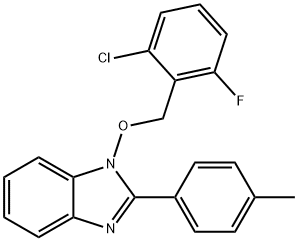 1-[(2-CHLORO-6-FLUOROBENZYL)OXY]-2-(4-METHYLPHENYL)-1H-1,3-BENZIMIDAZOLE Struktur