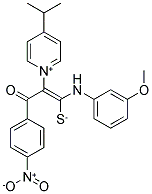 2-(4-ISOPROPYLPYRIDINIUM-1-YL)-1-(3-METHOXYANILINO)-3-(4-NITROPHENYL)-3-OXOPROP-1-ENE-1-THIOLATE Struktur