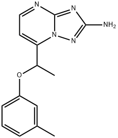 7-[1-(3-METHYLPHENOXY)ETHYL][1,2,4]TRIAZOLO[1,5-A]PYRIMIDIN-2-AMINE Struktur