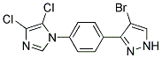 1-[4-(4-BROMO-1H-PYRAZOL-3-YL)PHENYL]-4,5-DICHLORO-1H-IMIDAZOLE Struktur