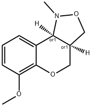 6-METHOXY-1-METHYL-1,3A,4,9B-TETRAHYDRO-3H-CHROMENO[4,3-C]ISOXAZOLE Struktur