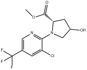 METHYL 1-[3-CHLORO-5-(TRIFLUOROMETHYL)-2-PYRIDINYL]-4-HYDROXY-2-PYRROLIDINECARBOXYLATE Struktur