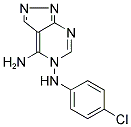 N-(4-AMINO-5H-PYRAZOLO[3,4-D]PYRIMIDIN-5-YL)-N-(4-CHLOROPHENYL)AMINE Struktur