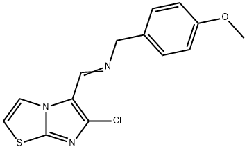 N-[(6-CHLOROIMIDAZO[2,1-B][1,3]THIAZOL-5-YL)METHYLENE](4-METHOXYPHENYL)METHANAMINE Struktur