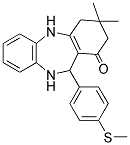 2,10-DIAZA-5,5-DIMETHYL-9-(4-METHYLTHIOPHENYL)TRICYCLO[9.4.0.0(3,8)]PENTADECA-1(11),3(8),12,14-TETRAEN-7-ONE Struktur