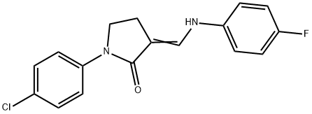 1-(4-CHLOROPHENYL)-3-[(4-FLUOROANILINO)METHYLENE]-2-PYRROLIDINONE Structure