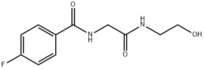 (4-FLUOROBENZAMIDO)-N-(2-HYDROXYETHYL)ACETAMIDE Struktur