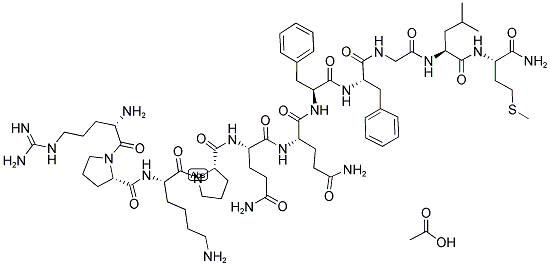 ARG-PRO-LYS-PRO-GLN-GLN-PHE-PHE-GLY-LEU-MET-NH2 ACETATE SALT Struktur