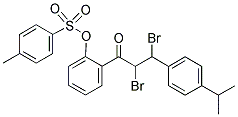 2-[2,3-DIBROMO-3-(4-ISOPROPYLPHENYL)PROPANOYL]PHENYL 4-METHYLBENZENE-1-SULFONATE Struktur