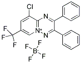 9-CHLORO-2,3-DIPHENYL-7-(TRIFLUOROMETHYL)PYRIDO[1,2-B][1,2,4]TRIAZIN-5-IUM TETRAFLUOROBORATE Struktur