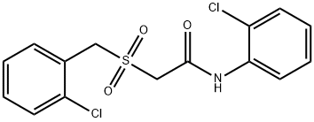 2-[(2-CHLOROBENZYL)SULFONYL]-N-(2-CHLOROPHENYL)ACETAMIDE Struktur