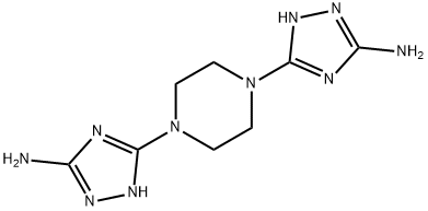 5-[4-(3-AMINO-1H-1,2,4-TRIAZOL-5-YL)PIPERAZINO]-1H-1,2,4-TRIAZOL-3-AMINE Struktur