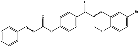 4-[3-(5-BROMO-2-METHOXYPHENYL)ACRYLOYL]PHENYL 3-PHENYLACRYLATE Struktur