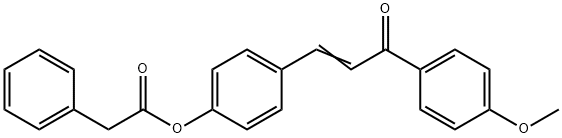 4-[3-(4-METHOXYPHENYL)-3-OXO-1-PROPENYL]PHENYL 2-PHENYLACETATE Struktur