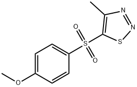 4-METHOXYPHENYL 4-METHYL-1,2,3-THIADIAZOL-5-YL SULFONE Struktur