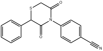 4-(3,5-DIOXO-2-PHENYL-1,4-THIAZINAN-4-YL)BENZENECARBONITRILE Struktur