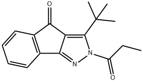 3-(TERT-BUTYL)-2-PROPANOYLINDENO[3,2-C]PYRAZOL-4-ONE Struktur