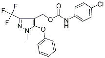 [1-METHYL-5-PHENOXY-3-(TRIFLUOROMETHYL)-1H-PYRAZOL-4-YL]METHYL N-(4-CHLOROPHENYL)CARBAMATE Struktur