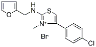 4-(4-CHLOROPHENYL)-2-[(2-FURYLMETHYL)AMINO]-3-METHYL-1,3-THIAZOL-3-IUM BROMIDE Struktur