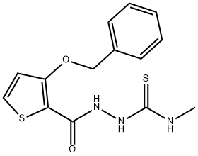 2-([3-(BENZYLOXY)-2-THIENYL]CARBONYL)-N-METHYL-1-HYDRAZINECARBOTHIOAMIDE Struktur