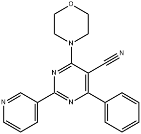 4-MORPHOLINO-6-PHENYL-2-(3-PYRIDINYL)-5-PYRIMIDINECARBONITRILE Struktur