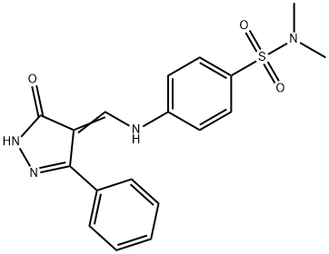 N,N-DIMETHYL-4-([(5-OXO-3-PHENYL-1,5-DIHYDRO-4H-PYRAZOL-4-YLIDEN)METHYL]AMINO)BENZENESULFONAMIDE Struktur