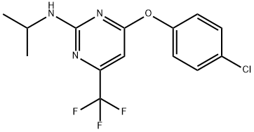 4-(4-CHLOROPHENOXY)-N-ISOPROPYL-6-(TRIFLUOROMETHYL)-2-PYRIMIDINAMINE Struktur