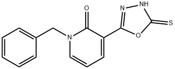 1-BENZYL-3-(5-SULFANYL-1,3,4-OXADIAZOL-2-YL)-2(1H)-PYRIDINONE Struktur