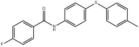 4-FLUORO-N-(4-[(4-METHYLPHENYL)SULFANYL]PHENYL)BENZENECARBOXAMIDE Struktur