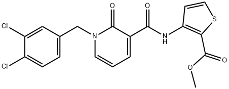 METHYL 3-(([1-(3,4-DICHLOROBENZYL)-2-OXO-1,2-DIHYDRO-3-PYRIDINYL]CARBONYL)AMINO)-2-THIOPHENECARBOXYLATE Struktur